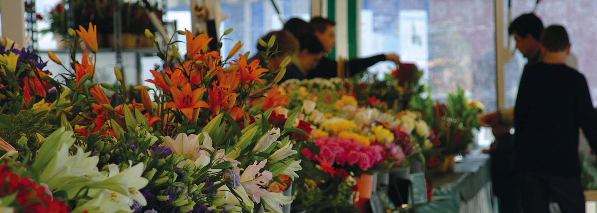 Marché aux fleurs sur la Place du Cygne à Chartres 