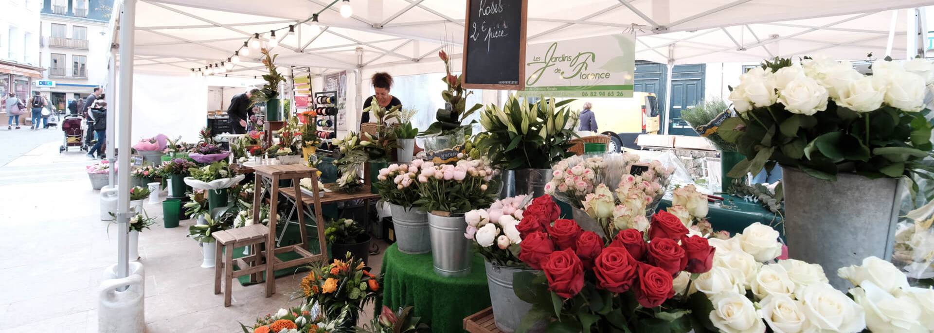 Marché aux fleurs sur la place du Cygne