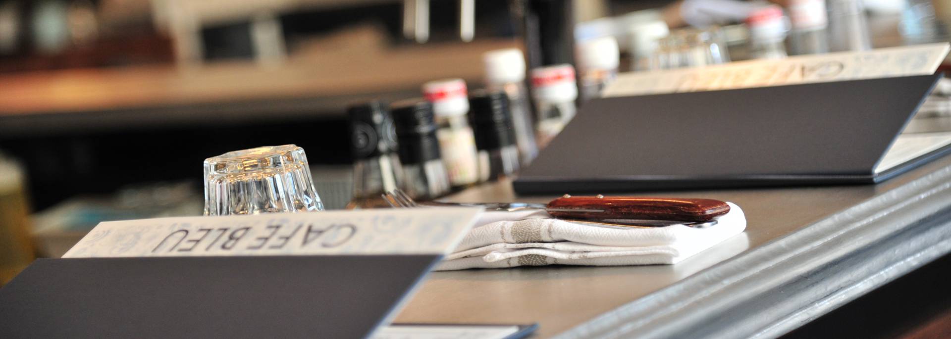 Comptoir du café bleu