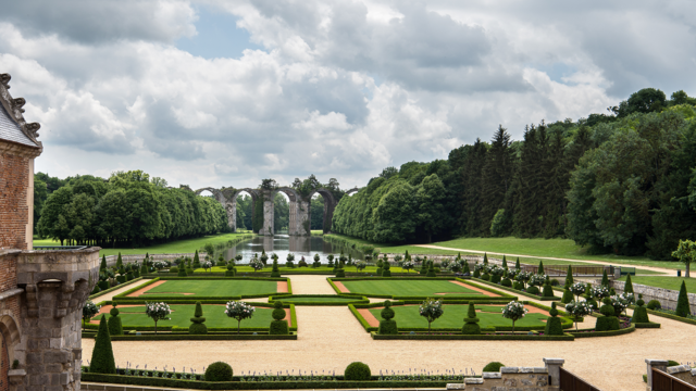 Vue sur les jardins du château de Maintenon