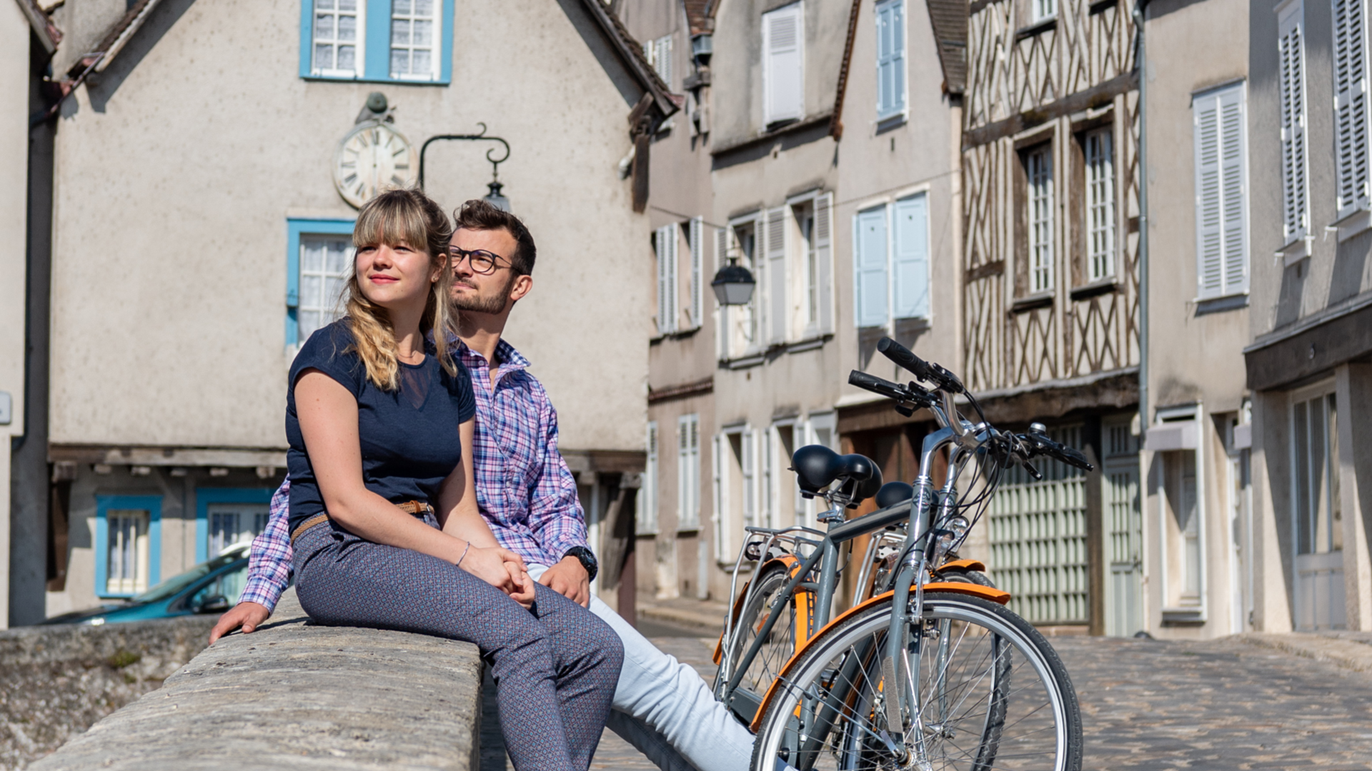 Pause à vélo sur le Pont Bouju