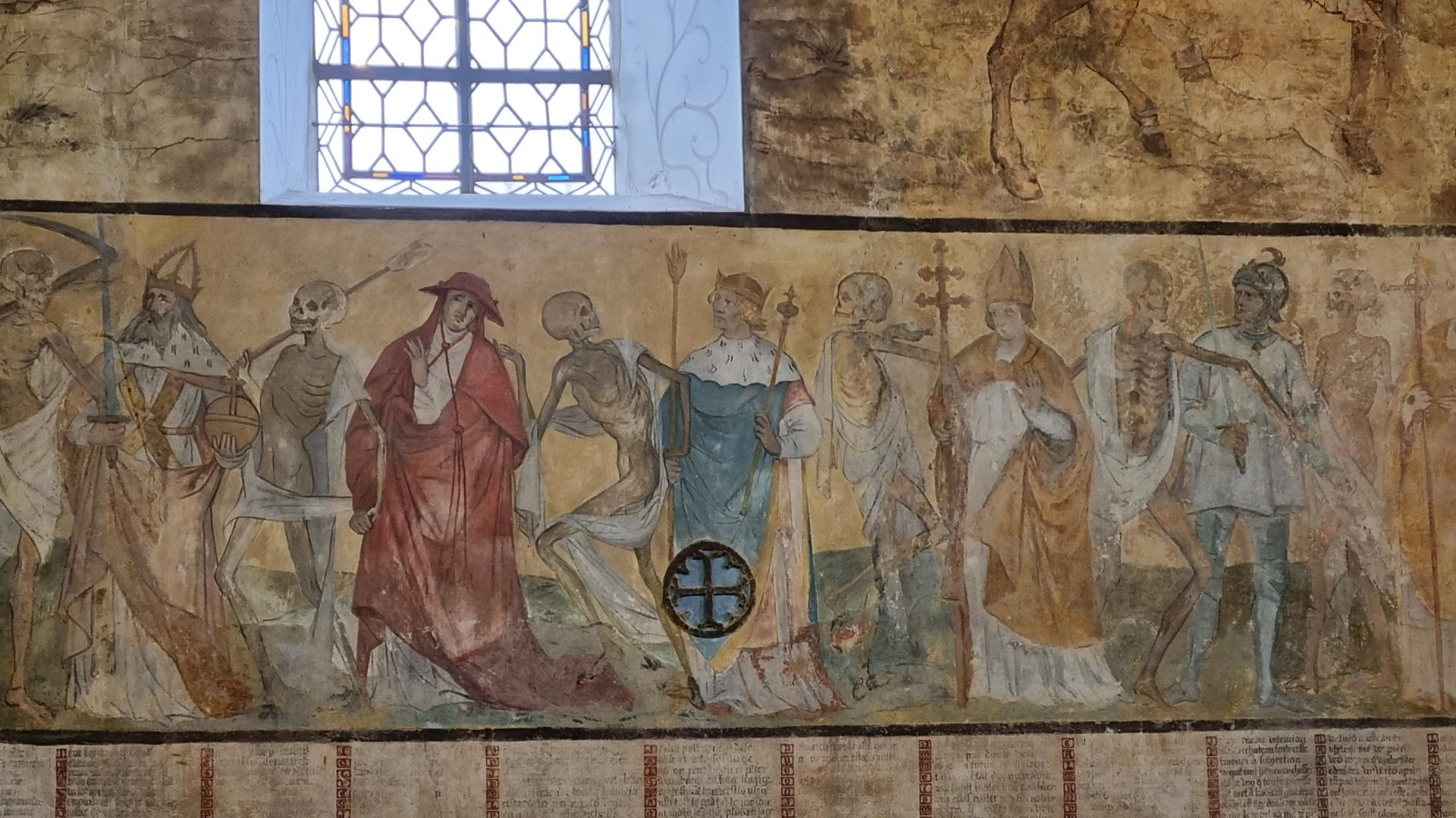 Fresques de la danse macabre de l'église de Meslay Le Grenet