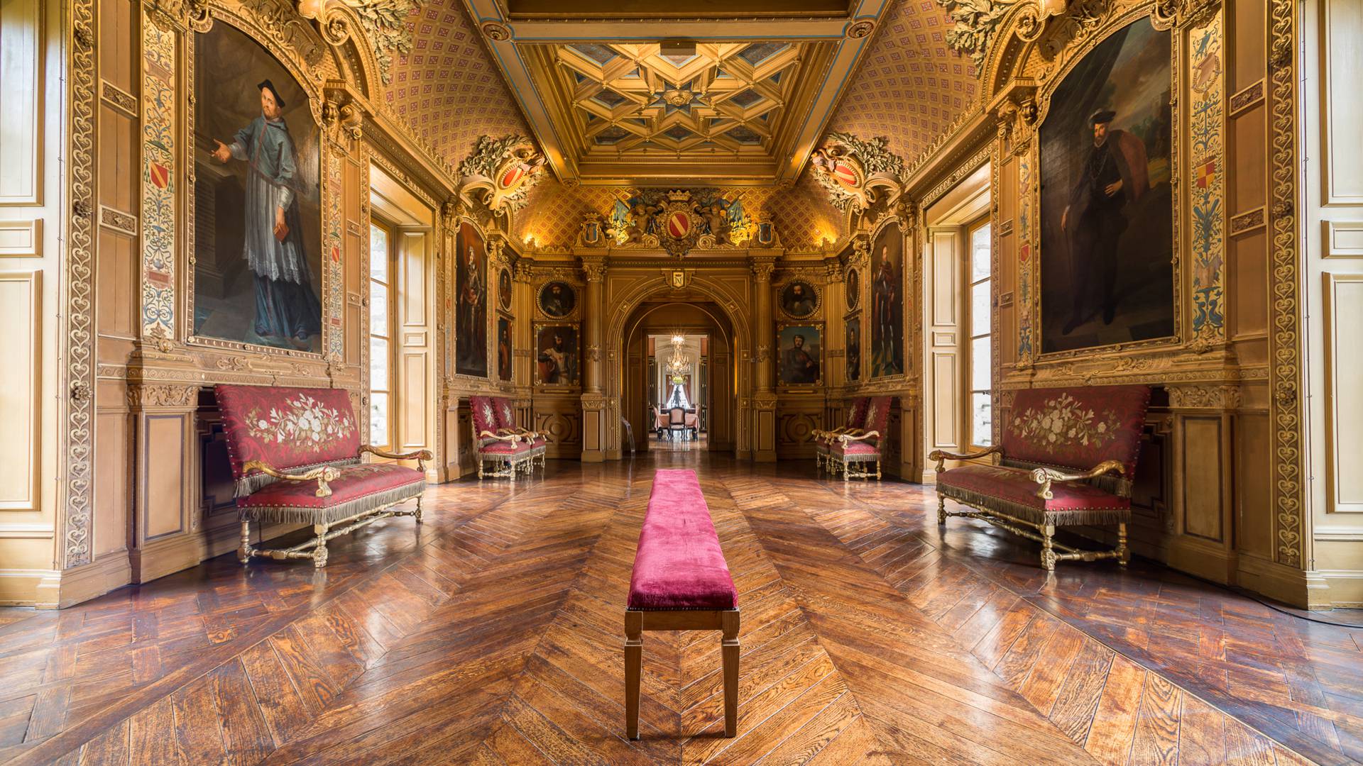 Intérieur de la galerie du château de Maintenon