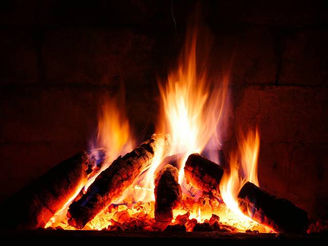 feu de cheminée